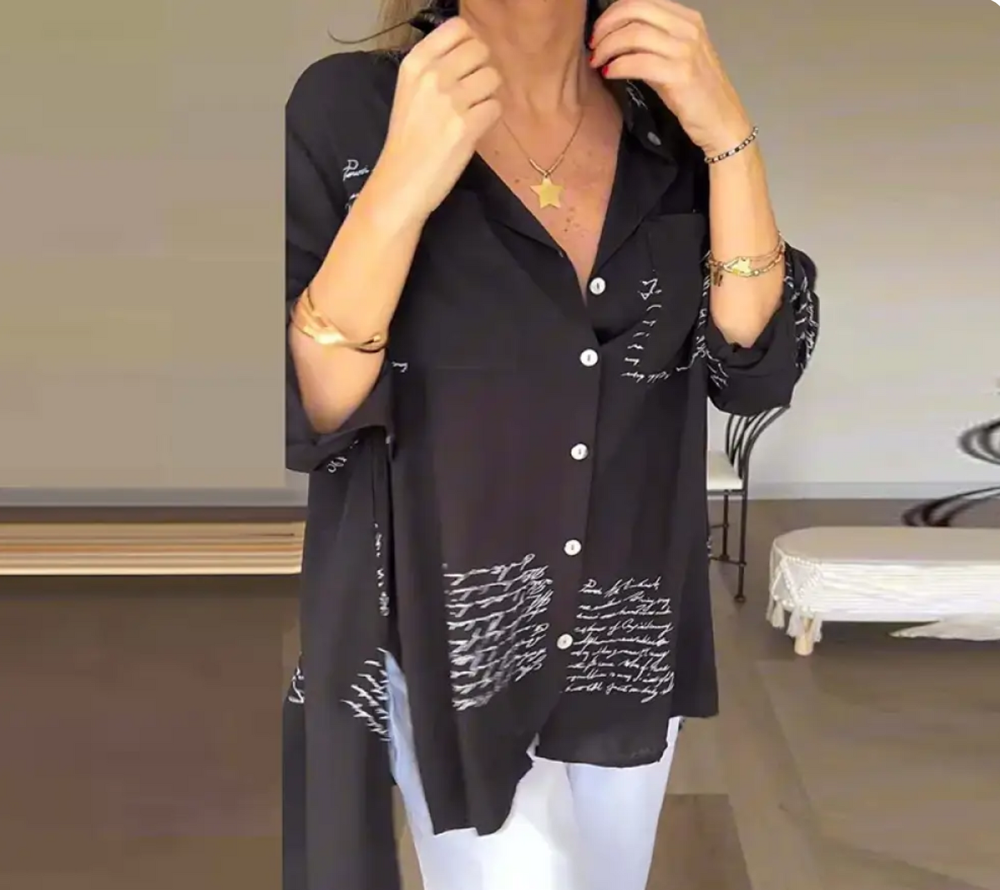 Elegante und bequeme Button-Down-Bluse